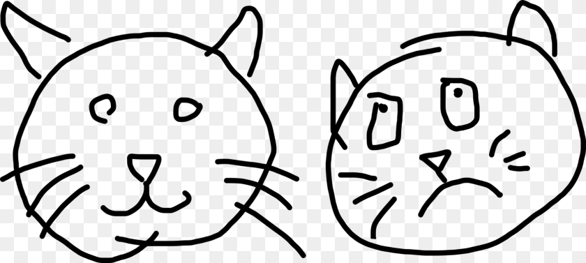 1670x750 Cat Drawing Snout Animal Cat Children Drawing, Gray Transparent PNG