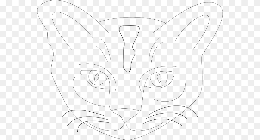 600x455 Cat Face Outline Svg Clip Arts 600 X 455 Px, Art, Drawing, Animal, Mammal Clipart PNG