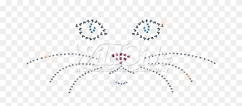 660x311 Cat Face Rhinestones Illustration, Text, Snowflake, Floral Design HD PNG Download