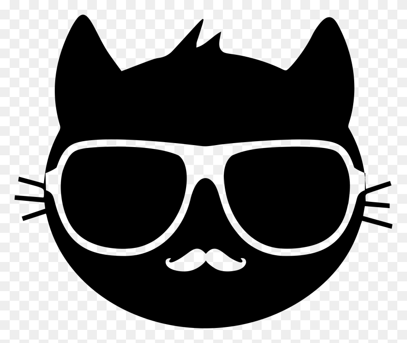 2302x1912 Cat Head Clipart Cat With Sunglasses Svg, Gray, World Of Warcraft HD PNG Download