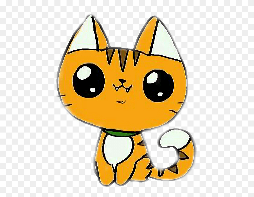 486x594 Cat Kawaii Dibujo Felino Miaw Gato Gatito Comment Dssiner Un Chat, Animal, Mascota, Mamífero Hd Png