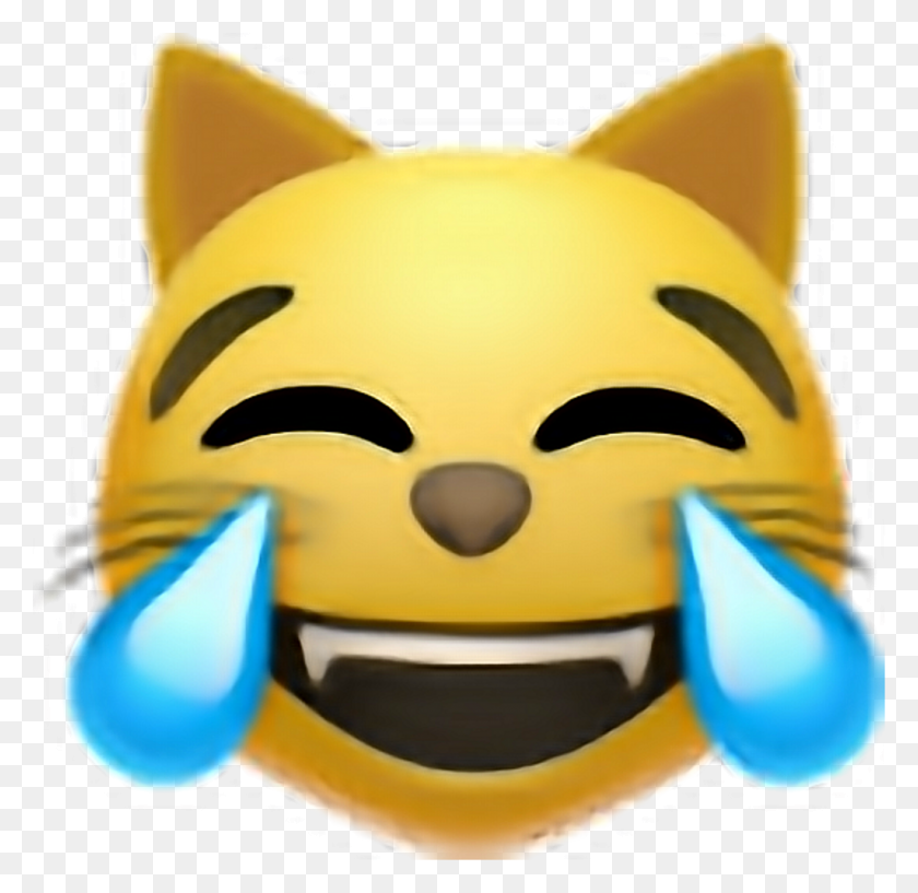 1024x994 Cat Laughing Emoji Freetoedit Cat Laughing Crying Emoji, Toy, Pac Man, Parade HD PNG Download