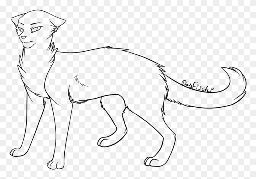 913x617 Cat Lines By Dasfischi Line Art, Gray, World Of Warcraft HD PNG Download