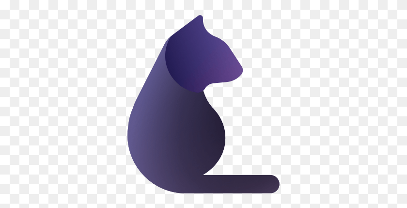 315x369 Cat Logo Purple Cat Logo, Outdoors, Plant, Moon HD PNG Download