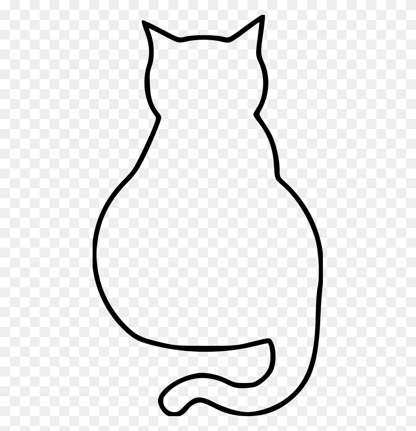 465x810 Cat Outline File Size, Gray, World Of Warcraft HD PNG Download