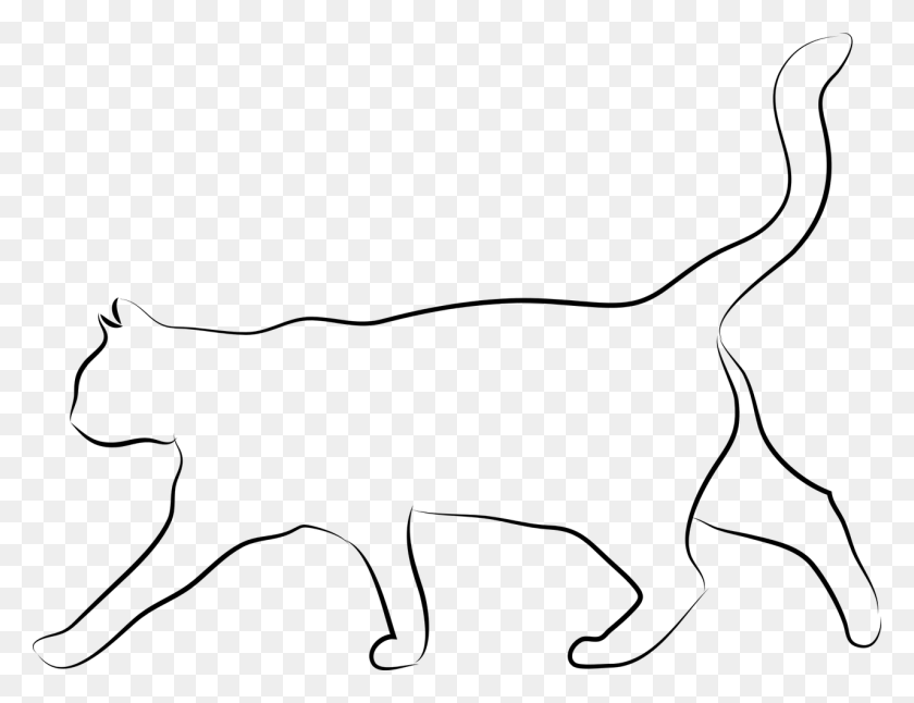 1280x962 Cat Silhouette Line Art, Gray, World Of Warcraft HD PNG Download