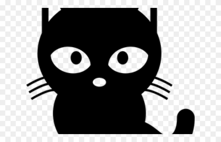 640x480 Кошка Вектор Милый Черный Кот Клипарт, Серый, Мир Варкрафта Png Скачать
