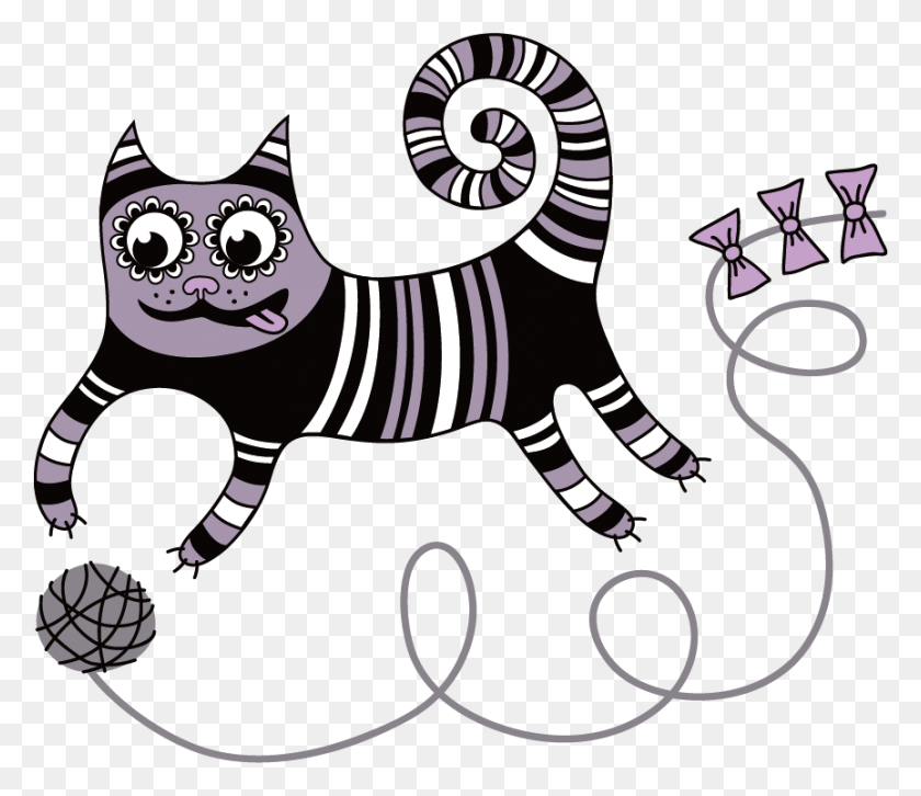 864x738 Cat Whiskers Kitten Clip Art Cat, Mammal, Animal, Zebra HD PNG Download