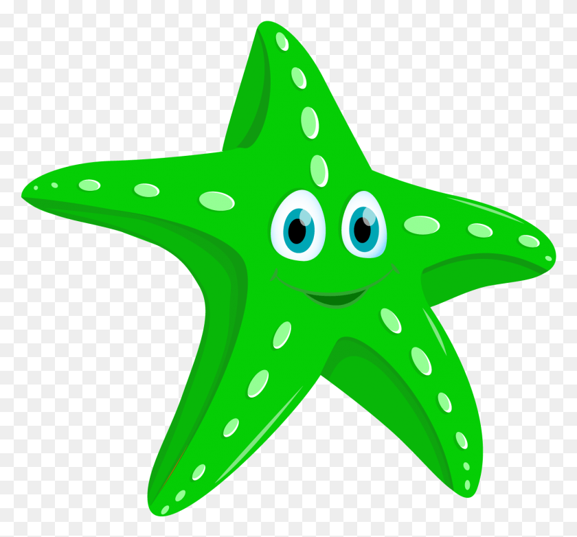 1361x1261 Catch Me If You Can Swim School Green Cartoon Starfish Clipart, Symbol, Star Symbol HD PNG Download