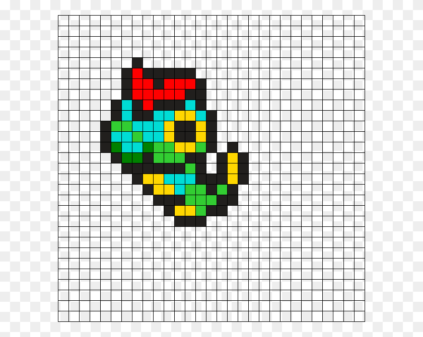 610x610 Caterpie Pixel Art Grid Mario Christmas Pixel Art, Electronics, Game HD PNG Download