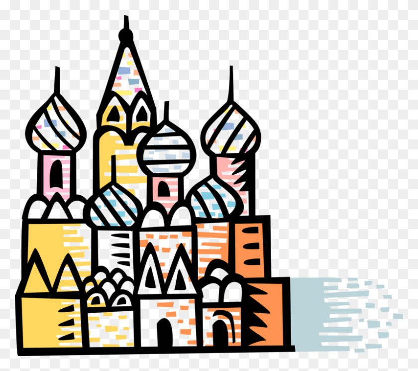 797x700 Cathedral Clipart Transparent Drawing Saint Basil Cathedral, Graphics, Text HD PNG Download