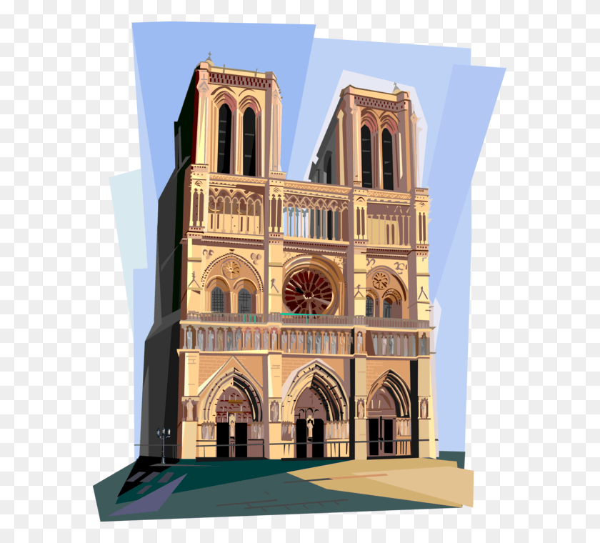 579x700 Cathedral Paris France Notre Dame De Paris Clipart, Architecture, Building, Church HD PNG Download