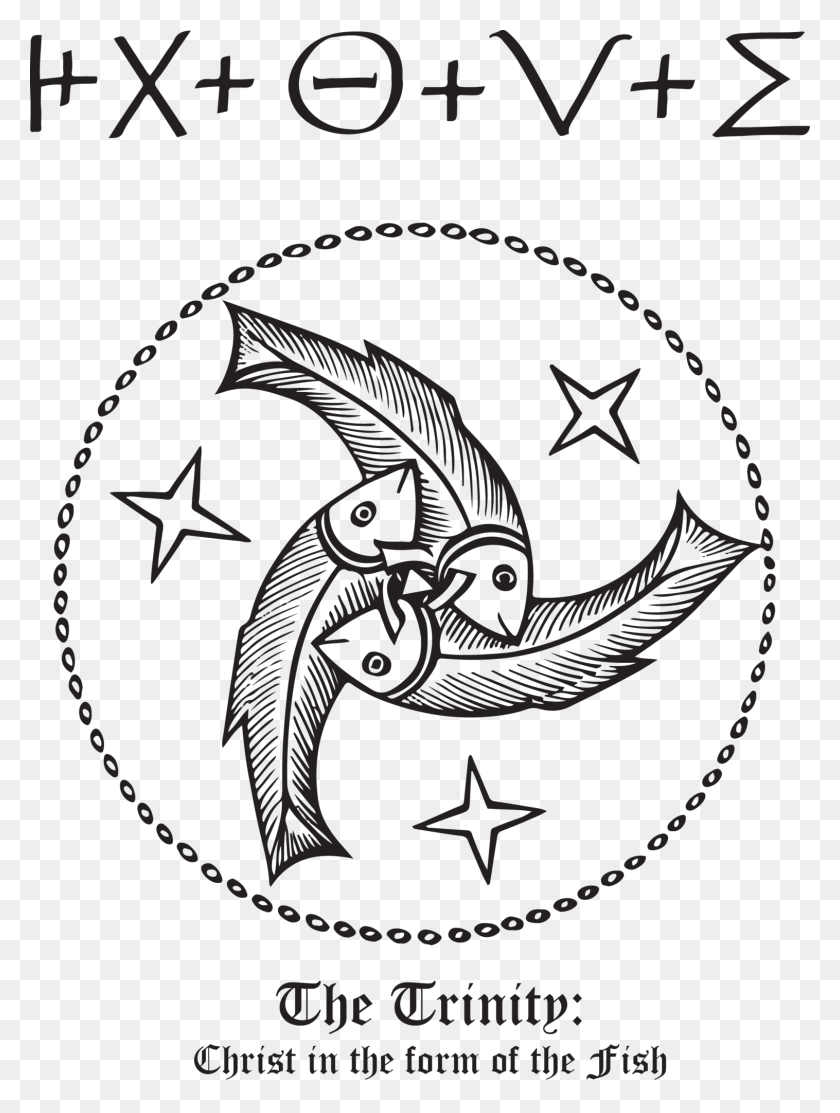 1516x2048 Catholic Drawing Christianity Trinity Fish, Symbol, Poster, Advertisement HD PNG Download