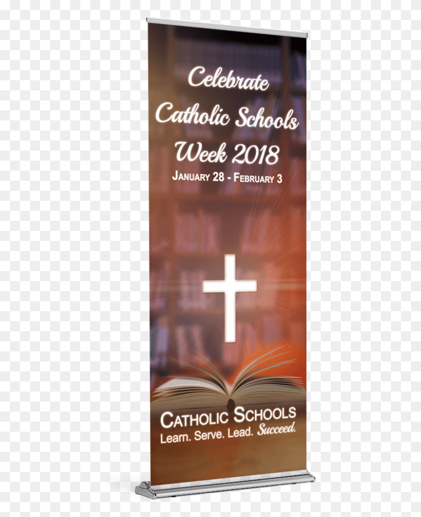 424x970 Catholic Schools Week Cross Banner Banner, Poster, Advertisement, Interior Design HD PNG Download