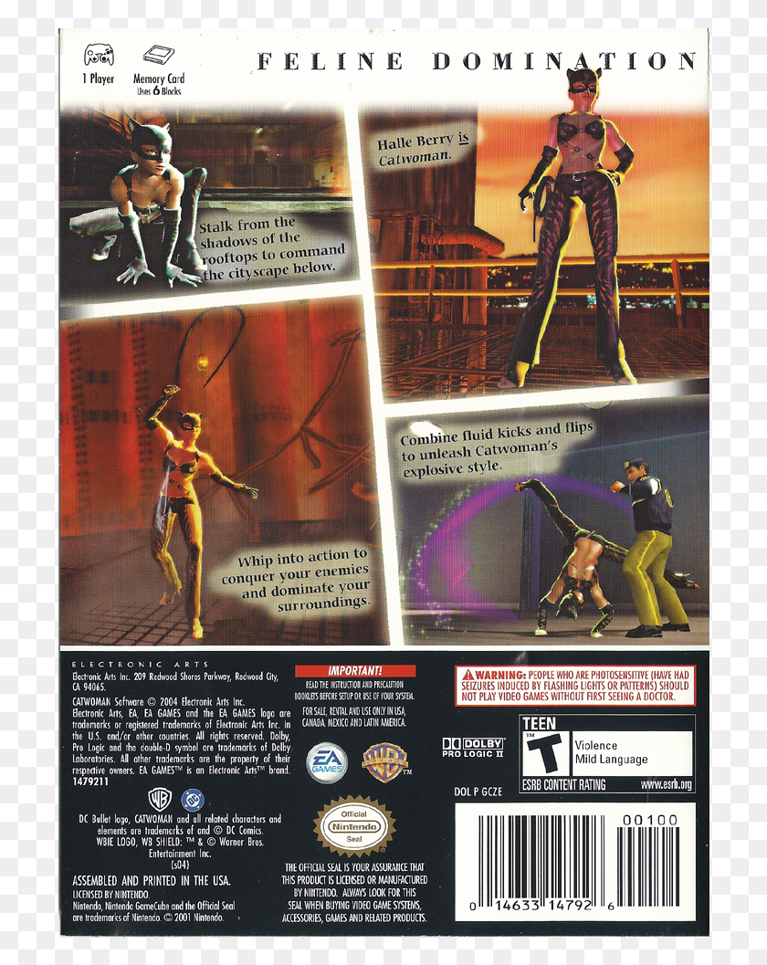 714x997 Descargar Png / Catwoman Back Catwoman Gamecube, Persona, La Gente Hd Png