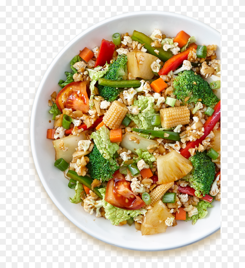 673x860 Cauli Rice Salad, Meal, Food, Dish HD PNG Download