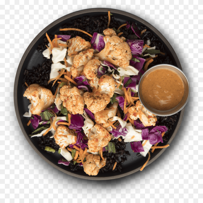 990x989 Cauliflower Satay Bowl Red Cabbage, Dish, Food, Food Presentation, Meal Clipart PNG