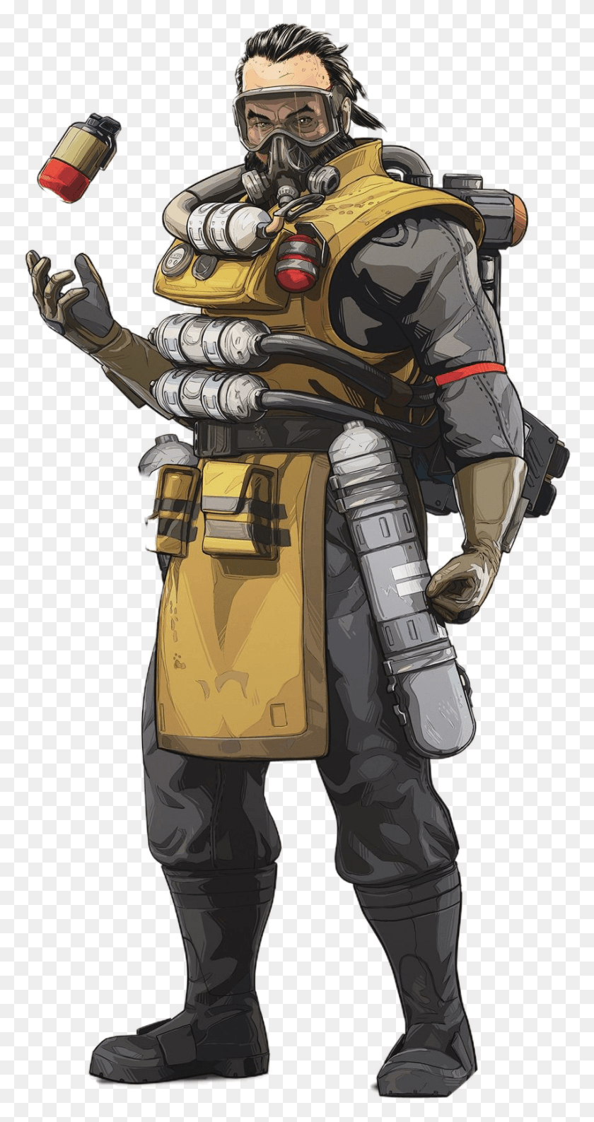 853x1671 Caustic Caustic Apex Legends, Person, Human, Knight HD PNG Download
