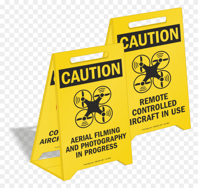 788x747 Caution Aerial Filming And Photography Drone Floor Sign, Symbol, Text, Label HD PNG Download