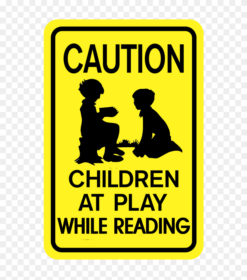 594x891 Caution Children At Play While Reading Children Clip Art, Person, Human, Advertisement Descargar Hd Png