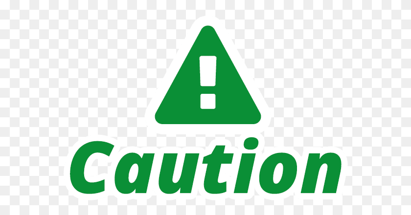 582x380 Caution Icon Sign, Symbol, Triangle, Text HD PNG Download