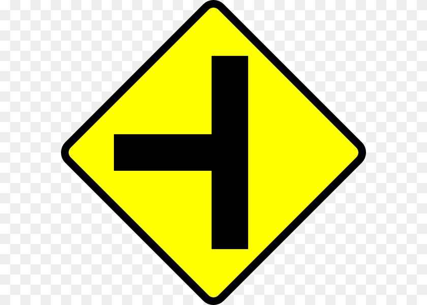 Caution T Junction Road Sign Clip Art Vector 4vector Another Road ...