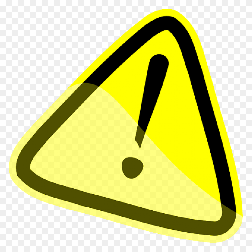 800x800 Caution Warning Yellow Attention Exclamation Mark Warning Sign Clipart, Triangle, Symbol, Logo HD PNG Download