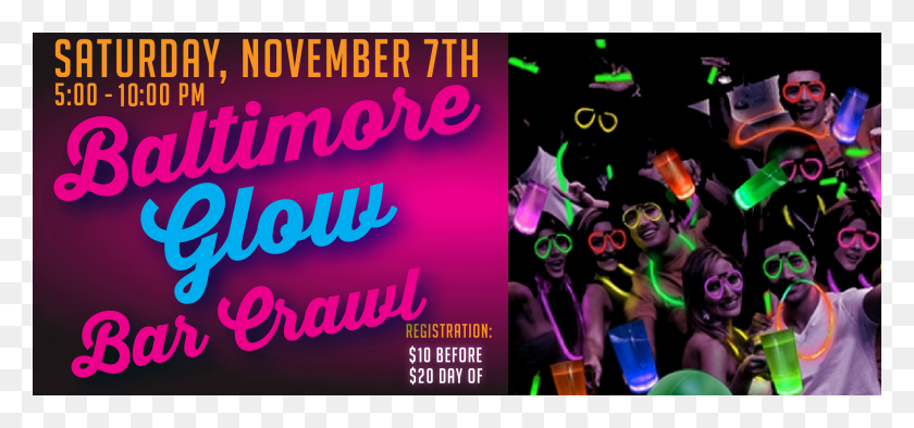 2546x1092 Cave Of The Mounds Glow Party, Flyer, Poster, Paper HD PNG Download