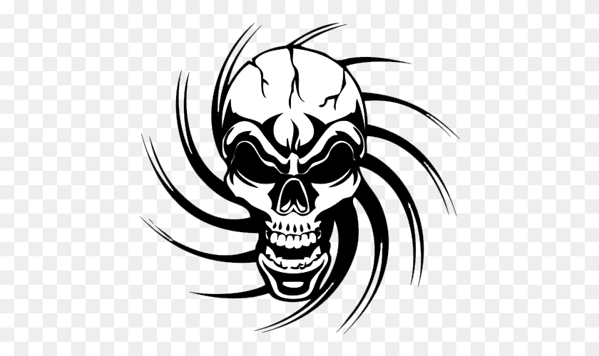Caveira Em Tattoo Designs Skull Simple, Stencil, Symbol, Emblem HD PNG ...