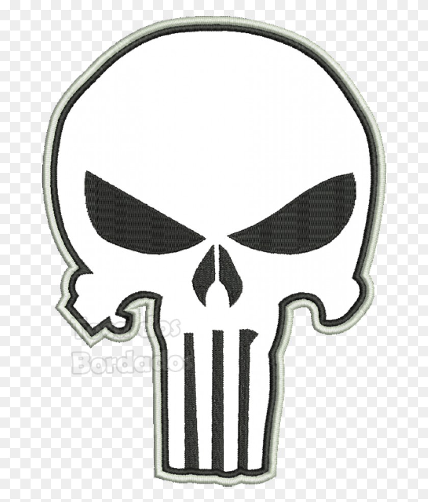 676x926 Descargar Png Caveira Justiceiro Cm White Punisher Skull, Etiqueta, Texto, Símbolo Hd Png