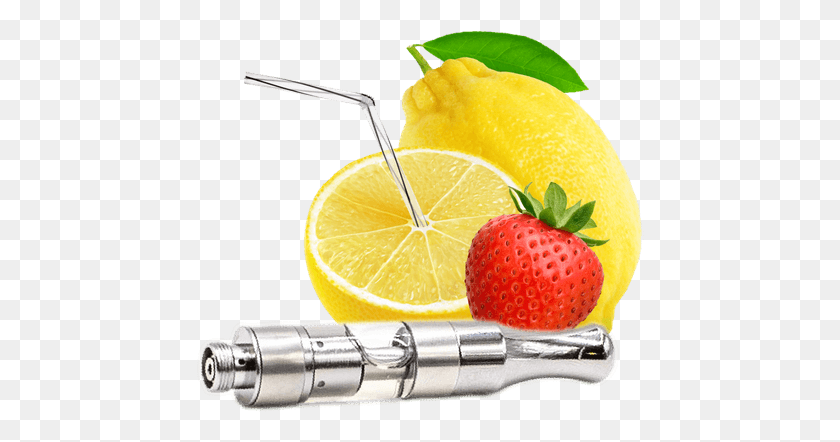 448x382 Cbd Cartridge 200mg Strawberry Lemonade Cbd Vape Cartridge Strawberry Vape Pen, Plant, Citrus Fruit, Fruit HD PNG Download