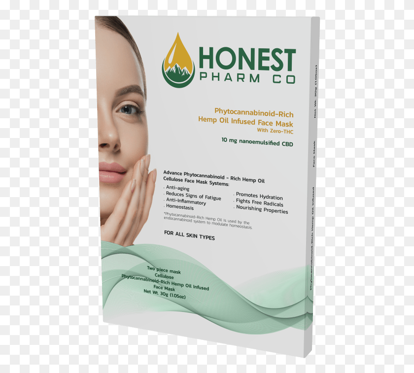 460x697 Cbd Cellulose Face Mask Brochure, Person, Human, Advertisement HD PNG Download