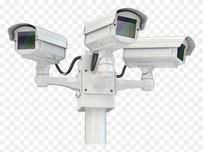 1485x1084 Cctv Security Camera Cctv Pole Clip Art, Electronics, Gun, Weapon HD PNG Download