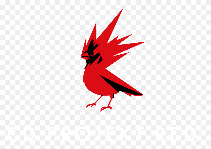 1517x1039 Descargar Pngcdpr Logo Vertical Blanco Rgb Cd Projekt Rojo, Animal, Cardenal, Pájaro Hd Png