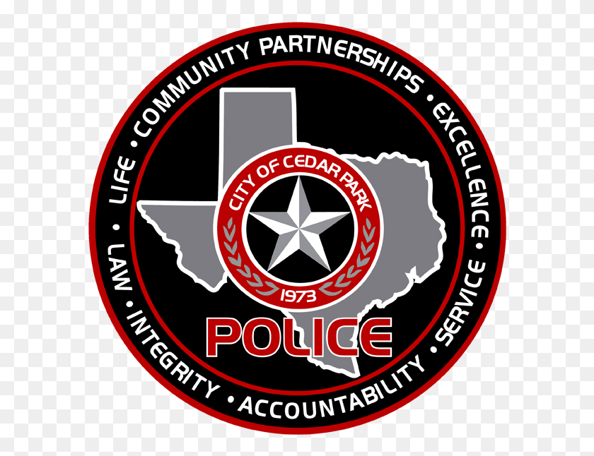 592x586 Cedar Park Announces Labor Day Dwi Crackdown Cedar Park Police Logo, Symbol, Trademark, Label HD PNG Download