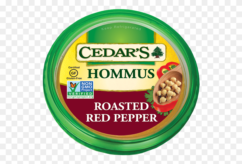 546x511 Cedar Roasted Red Pepper Hommus Cedar Hummus, Plant, Food, Label HD PNG Download