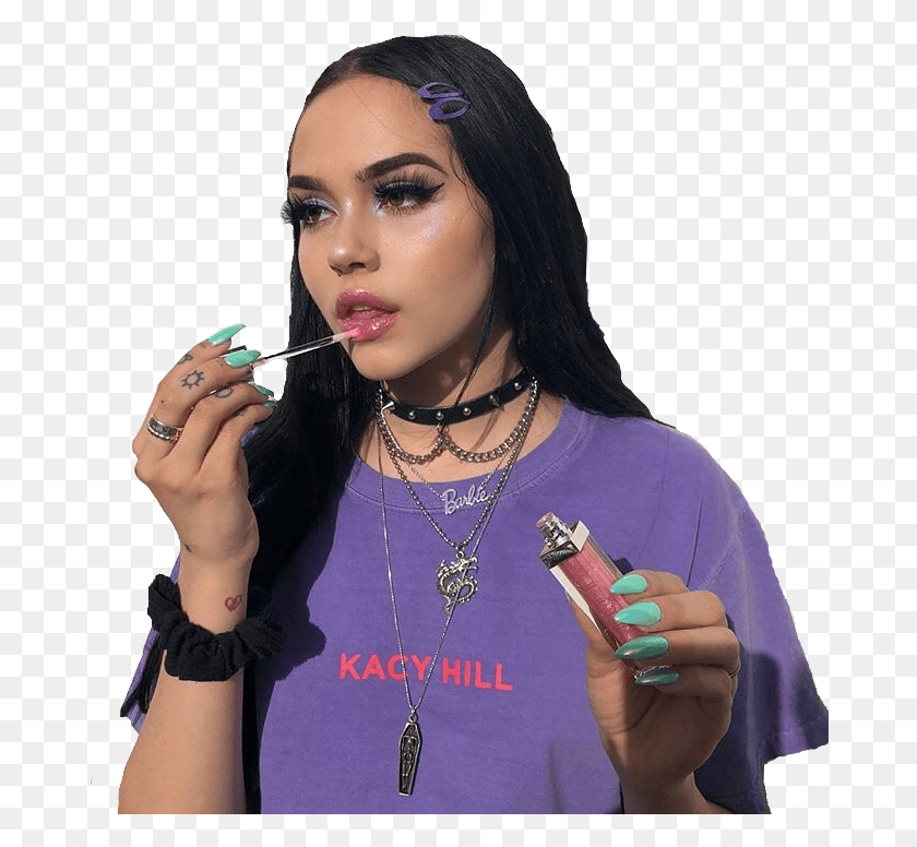 678x716 Ceiaxostickers Maggielindemann Freetoedit Girl Hair Clips Estética, Persona, Humano, Dedo Hd Png