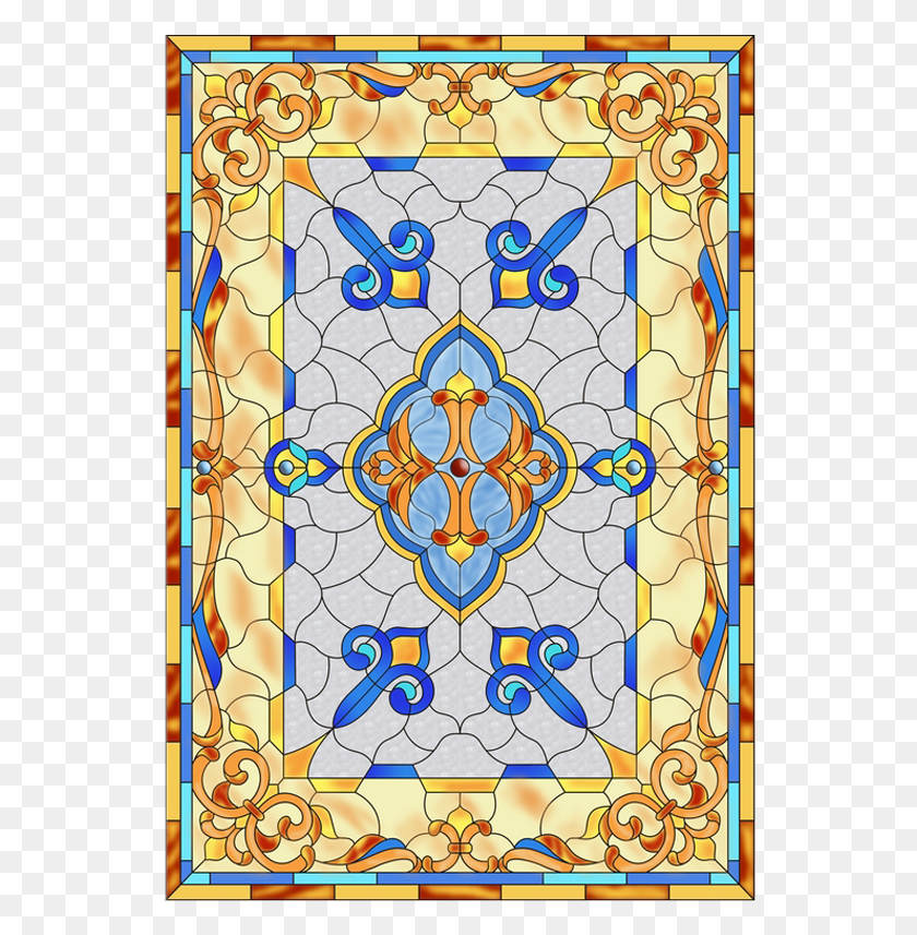 544x797 Ceiling Painted Stained Glass Window Church Clipart Stain Glass Ceiling Rectangle, Pattern, Rug HD PNG Download