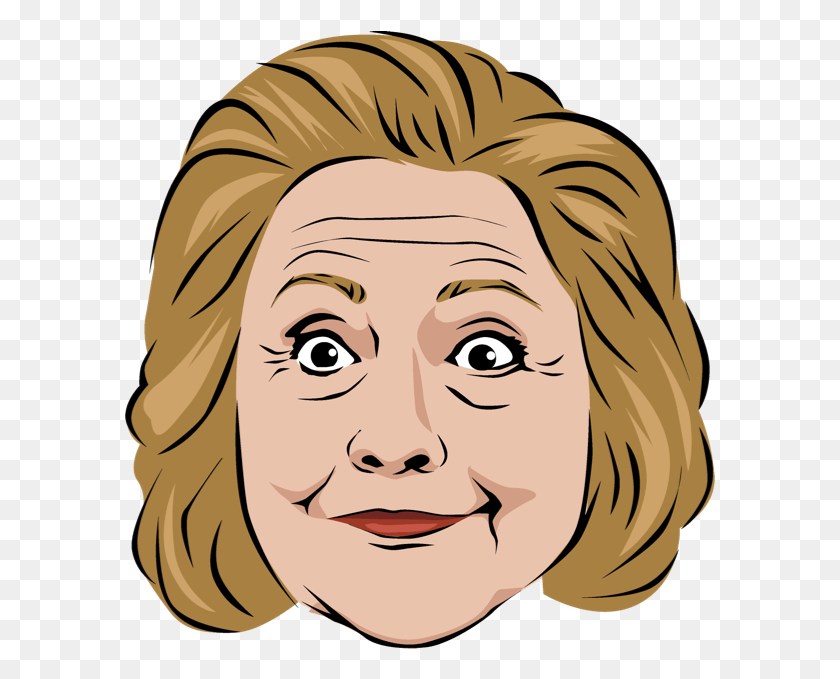 591x619 Celebmoji Politics Stickers Trump Clinton Obama Messages Cartoon, Face, Person, Human HD PNG Download