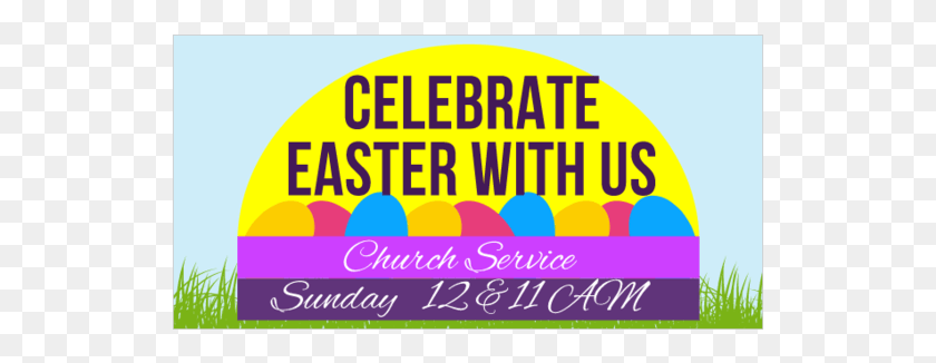531x266 Celebrate Easter With Us Vinyl Banner With Egg Basket Graphic Design, Flyer, Poster, Paper HD PNG Download