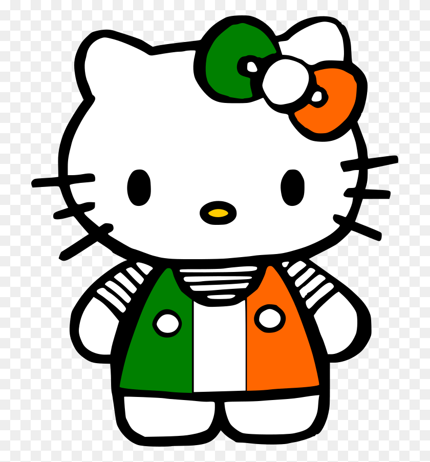 717x842 Celebrate The Luck O39 The Hello Kitty St Patricks, Toy HD PNG Download