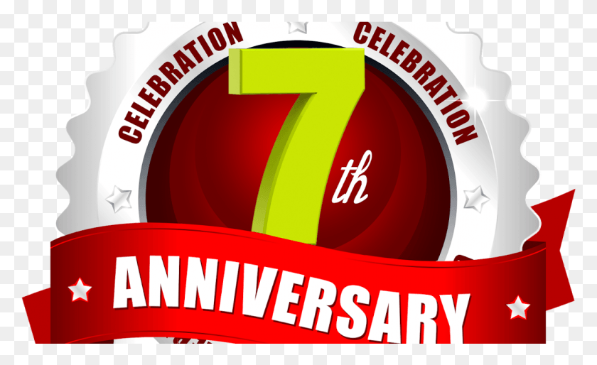 1082x631 Celebrating 7th Year Anniversary Logo Design In 7th Anniversary Vector, Number, Symbol, Text HD PNG Download