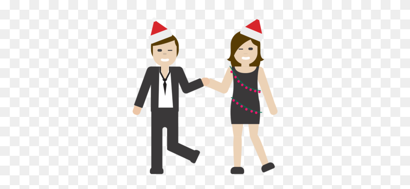 300x328 Celebration Emoji Christmas Party Clipart Transparent, Person, Human, Hand HD PNG Download