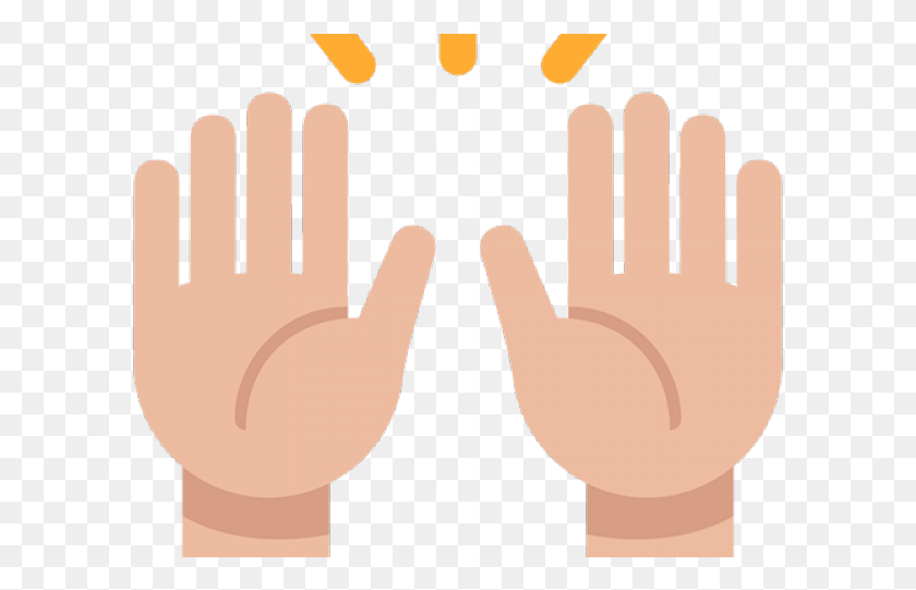 597x481 Celebration Emoji Raising Both Hands Emoji, Hand, Clothing, Apparel HD PNG Download