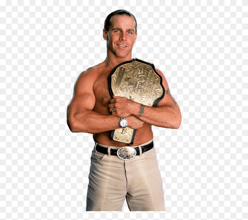 392x685 Celebrities Shawn Michaels World Heavyweight Champion, Person, Human, Buckle HD PNG Download