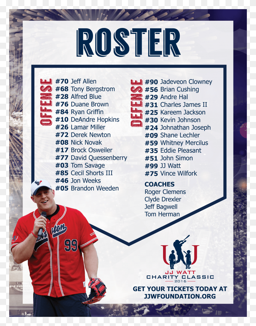 2550x3300 Celebrity Softball Game 2018 Roster HD PNG Download