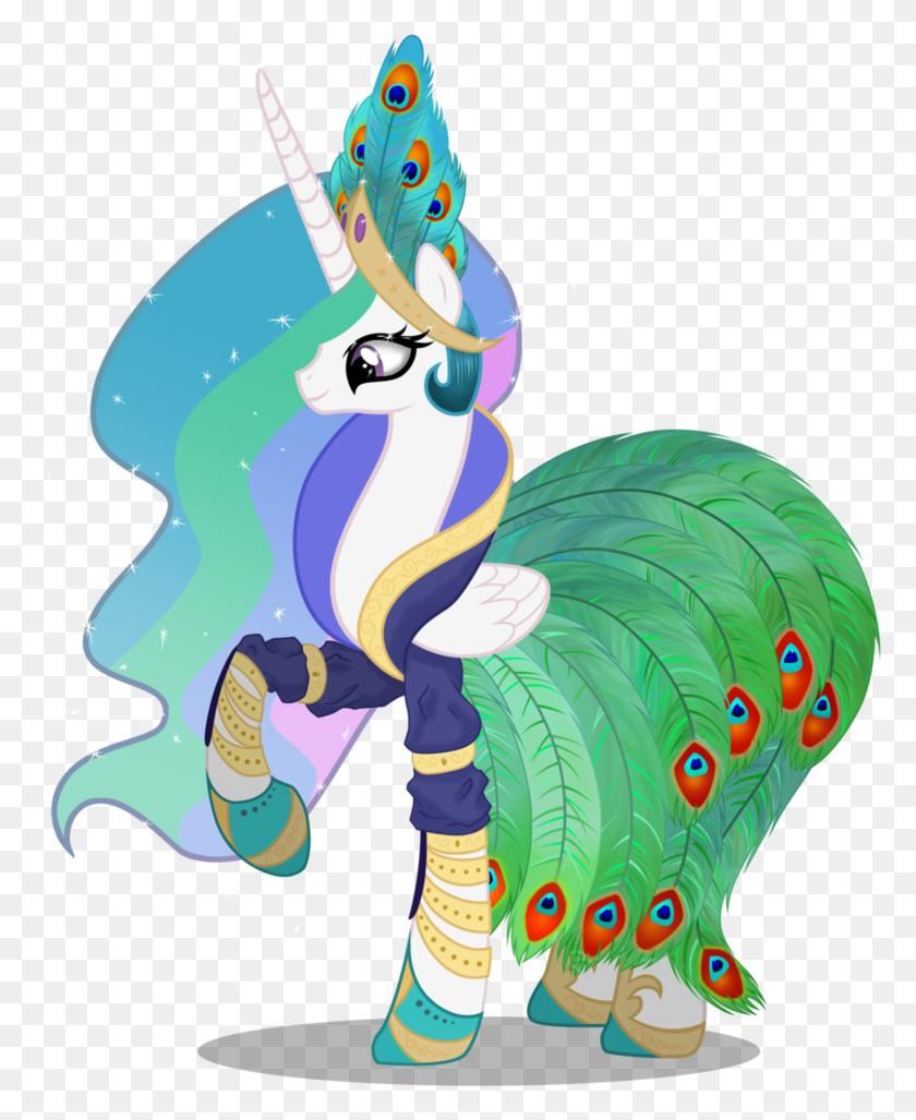 778x967 Celestia Does Look Good In Peacock My Little Pony Princess Celestia Dress, Animal, Graphics HD PNG Download
