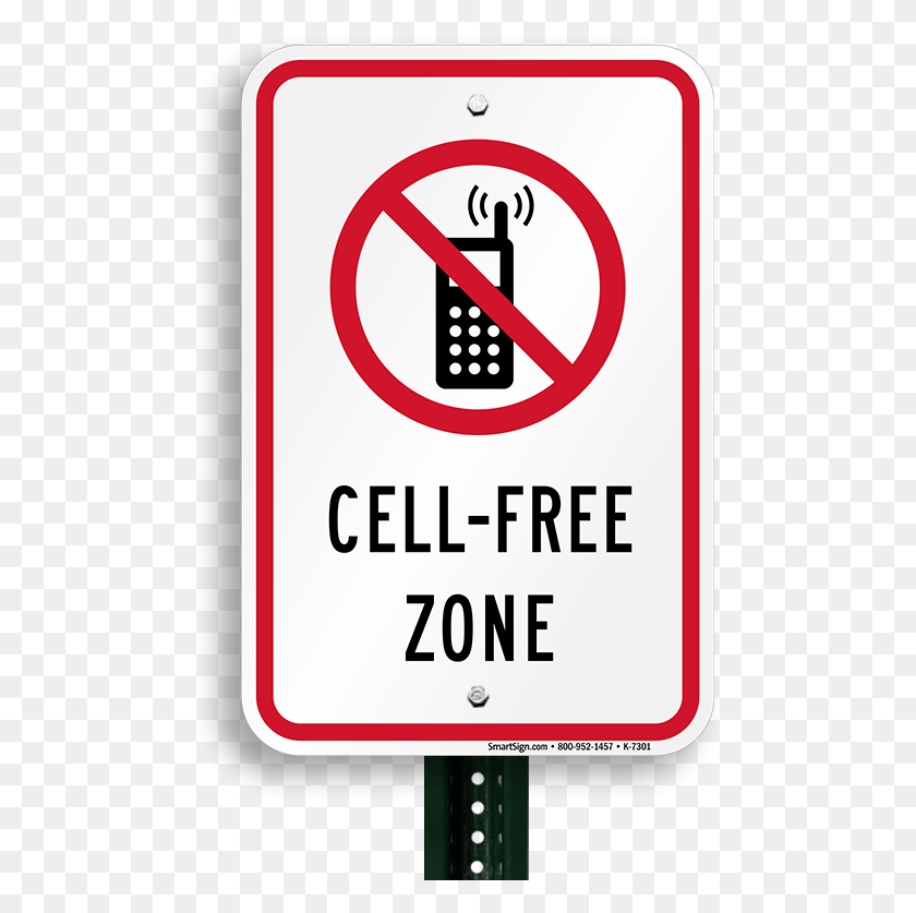 487x777 Cell Phone Free Zone Sign, Symbol, Road Sign, Bus Stop HD PNG Download