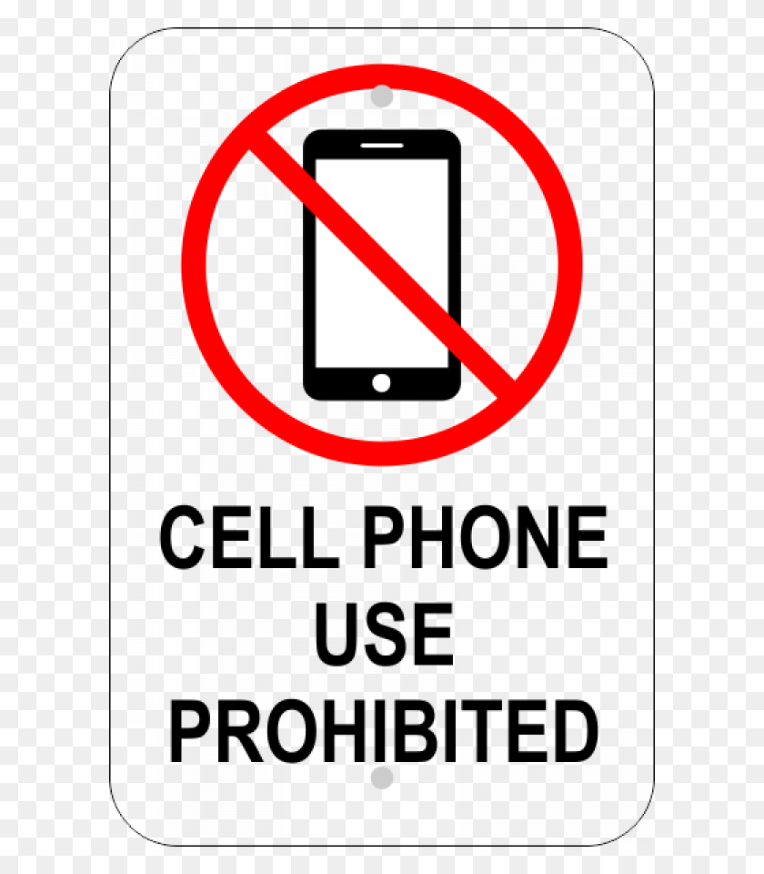 600x900 Cell Phone Prohibited Sign Resume Custom Signs No Food Or Drink From Outside, Symbol, Road Sign HD PNG Download