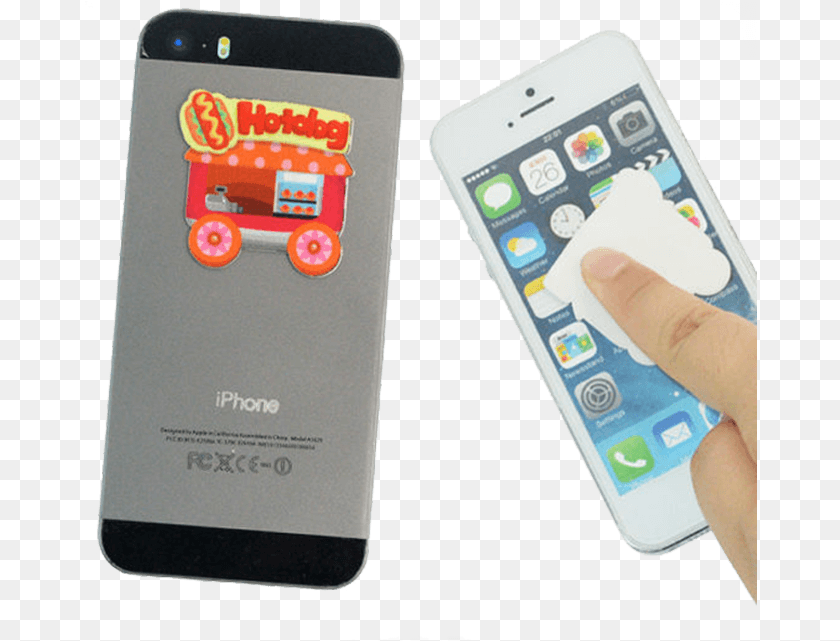 673x641 Cell Phone Screen Cleaner Sticker With Full Color Image 3d, Electronics, Mobile Phone Clipart PNG